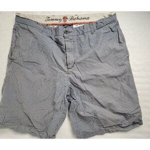 Tommy Bahama Mens Blue Striped Flat Front Casual Shorts Size 36 Cotton/Tencel